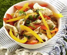 Salade de poulet aux poivrons