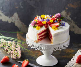 Wedding cake aux fraises