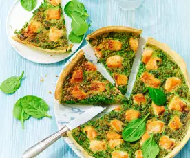 Quiche aux épinards et au saumon