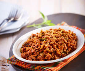 Picadillo con rajas