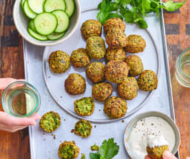 Véritables falafels, sauce au tahini