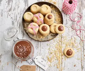 Bolachas de gengibre e creme de chocolate