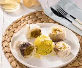 Involtini di spada su cous cous di cavolfiore