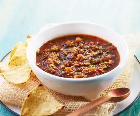 Salsa roja de molcajete