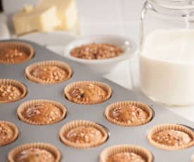 Minimuffins de sarraceno y miel (sin gluten)