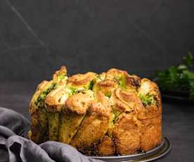 Herb and garlic pull-apart bread