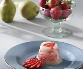 Pudding fraise et poire