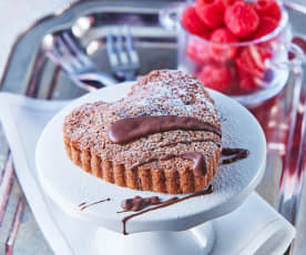 Pastel de chocolate para dos