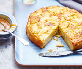 Moelleux aux pommes et caramel au beurre salé