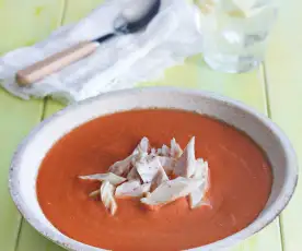 Salmorejo de atún ligero