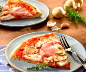 Pizza jambon-champignons