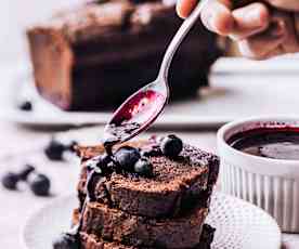 Cake au chocolat et aux myrtilles