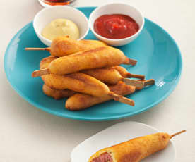 Corn dogs sin gluten