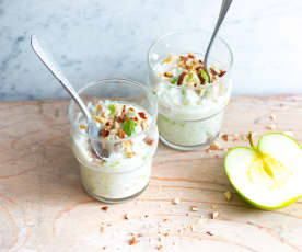 Fromage blanc gourmand, pomme et miel