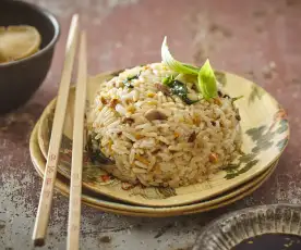 Riz au basilic thaï