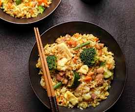 Asian-Style Rice with Eggs and Vegetables