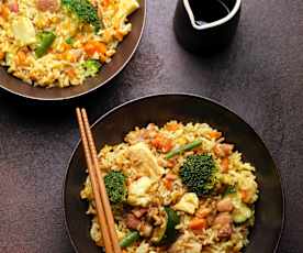 Asian-style Rice with Eggs and Vegetables