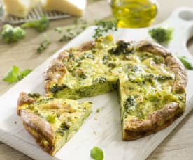 Frittata de brócoli con hierbas aromáticas