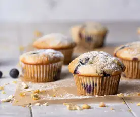 Muffins de mirtilo e queijo vegan