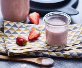 Lassi fraises et rhubarbe