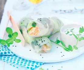 Rouleaux de printemps au chèvre frais