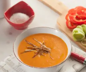 Crema de pimientos rojos asados