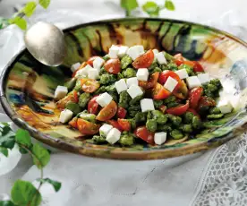 Salada fria de favas