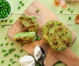 Burger piselli e ricotta