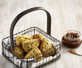 Cheddar and Walnut Scones with Onion Jam