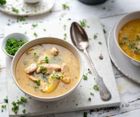 Sopa de pavo y repollo