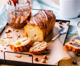 Brioche des rois feuilletée à la crème de noisette