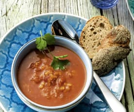 Soupe épicée aux lentilles à la Marocaine