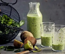 Smoothie kiwi-banane-cresson