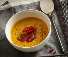 Crème de butternut au chorizo