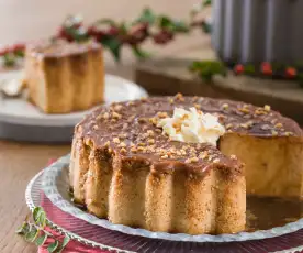 Flan de turrón