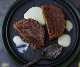 Menu bluffant - Bûche marquise au chocolat et pain d'épices