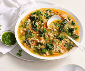 Hearty minestrone with herb gremolata