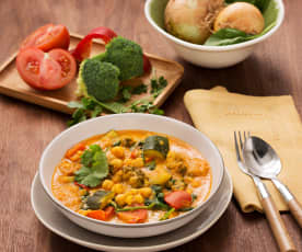 Curry de garbanzos y verduras