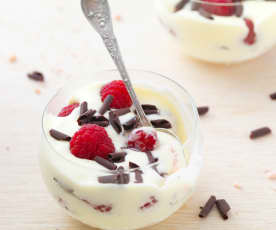 Tiramisu aux deux chocolats et framboises