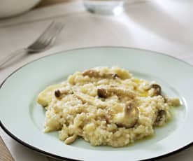 Risotto con hongos a la cerveza