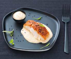 Filet de merlu de ligne de Saint-Jean-de-Luz, espuma de cèpes du Médoc - Nicolas Masse