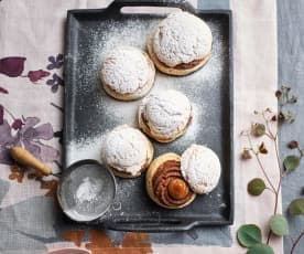 Choux crocante de chocolate e creme de avelã