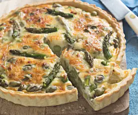 Quiche con verduras de primavera