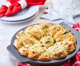 Rollitos de pan con parmesano y perejil