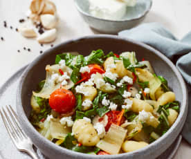 Mangold-Gnocchi-Salat