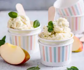 Helado de manzana y menta