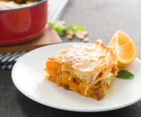 Pastela de calabaza y zanahoria a la menta