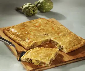 Empanada de alcachofas