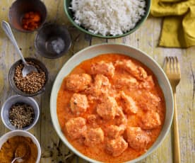 Garam-Masala-Hähnchen mit Reis