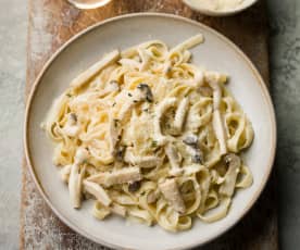 Creamy Truffled Mushroom Tagliatelle - Tagliatelle con crema di funghi tartufata